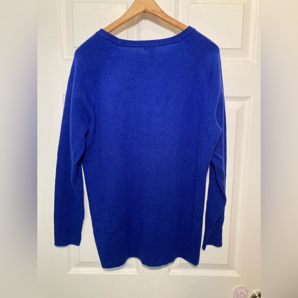 Halogen NWT Size 1X Cashmere Crewneck Sweater in Royal Blue - Picture 3 of 7